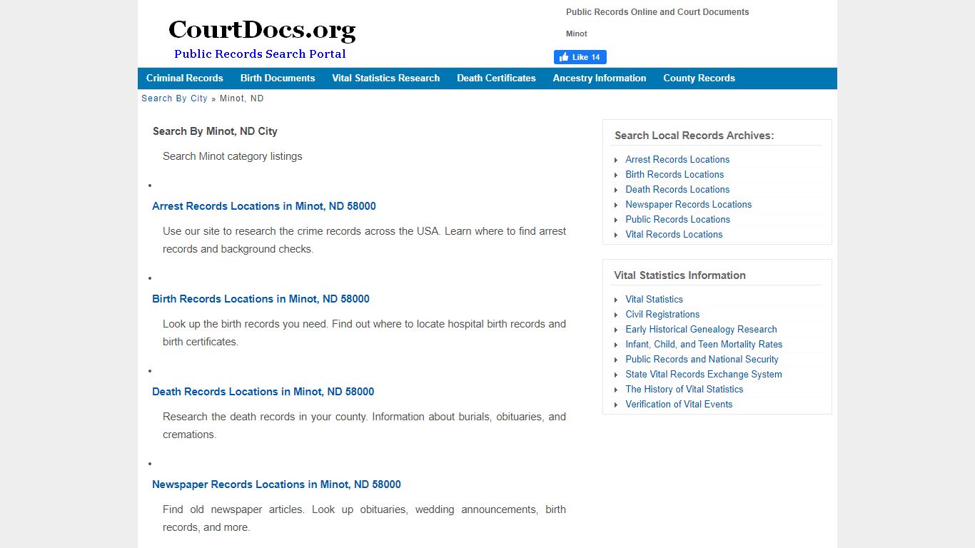 Public Records Online in Minot, ND - courtdocs.org